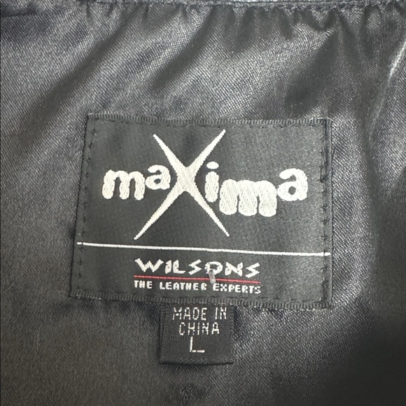 WILSON’S LEATHER Maxima Vintage Leather Vest L 19” p2p Black EUC - Picture 3 of 10
